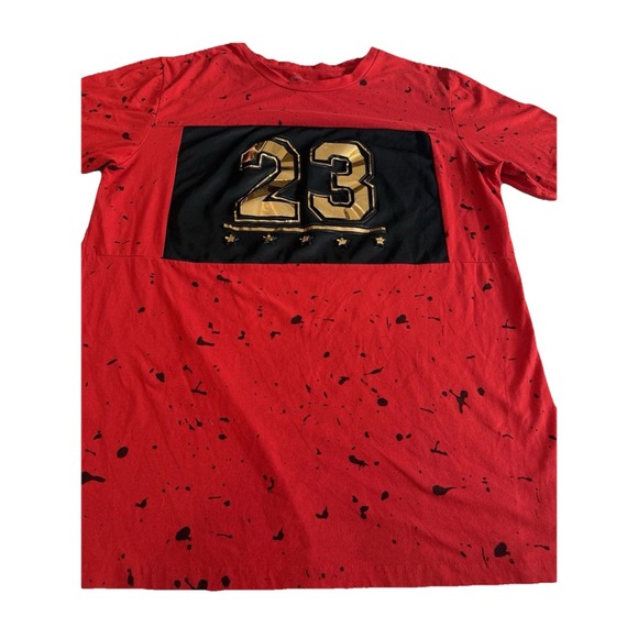 Brooklyn Laundry 23 Red Splatter Crew Neck T Shirt Medium - Picture 5 of 10